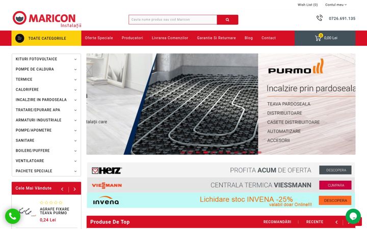 Screenshot of maricon.ro