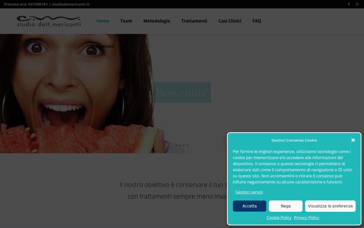 Screenshot of mariconti.it