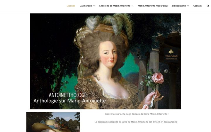 Screenshot of marie-antoinette-antoinetthologie.com