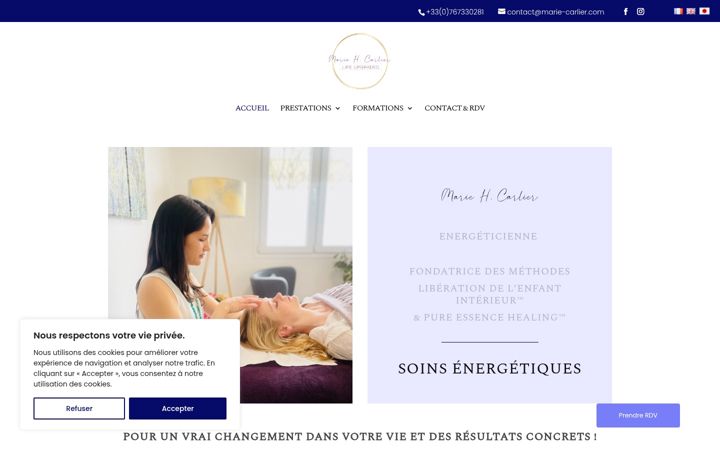 Screenshot of marie-carlier.com