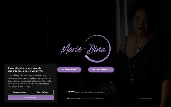 Screenshot of marie-dina.com