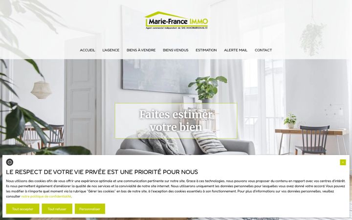 Screenshot of marie-france-immo.com