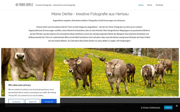 Screenshot of marie-oertle.ch
