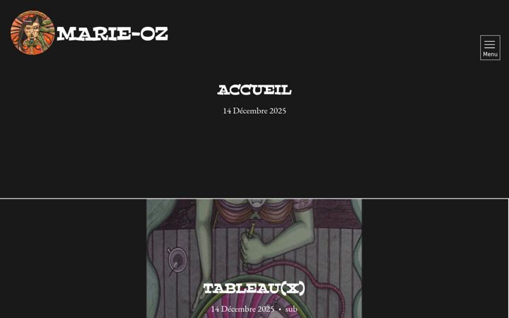 Screenshot of marie-oz.com
