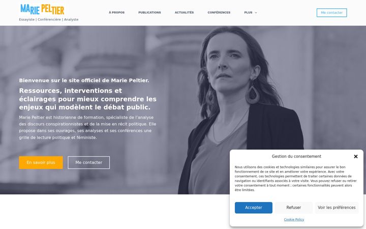Screenshot of marie-peltier.net