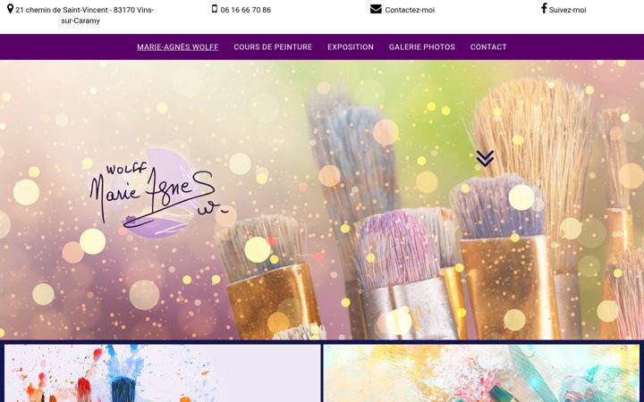 Screenshot of marieagneswolff.com