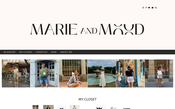 Screenshot of marieandmood.com