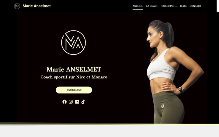 Screenshot of marieanselmet.com
