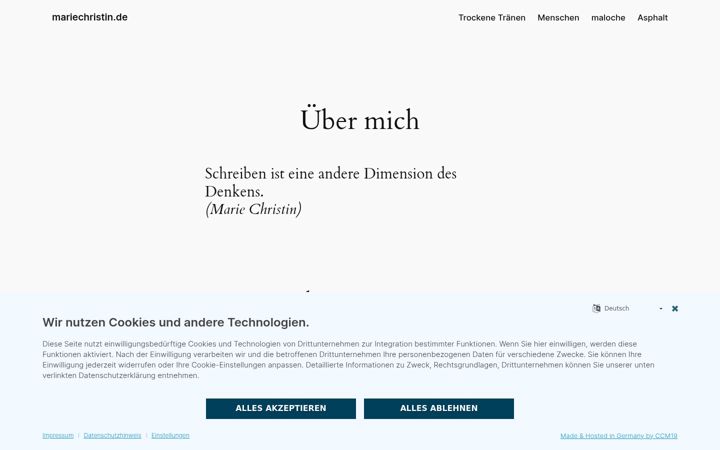 Screenshot of mariechristin.de