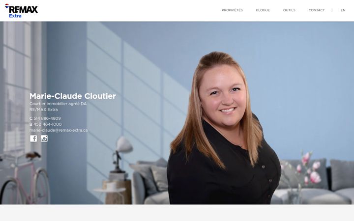 Screenshot of marieclaudecloutier.com