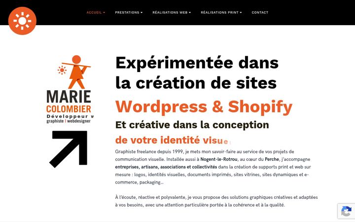 Screenshot of mariecolombier.com