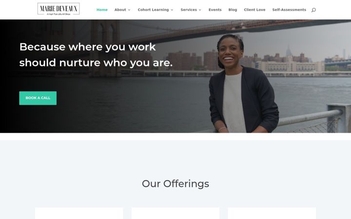 Screenshot of mariedeveaux.com