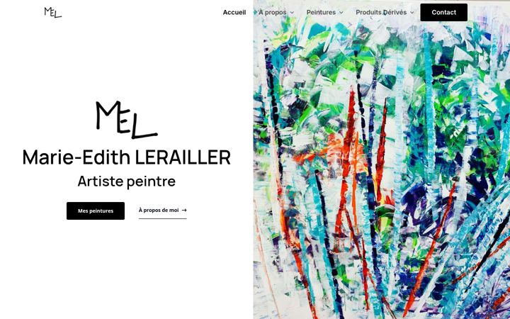 Screenshot of marieedithlerailler.fr