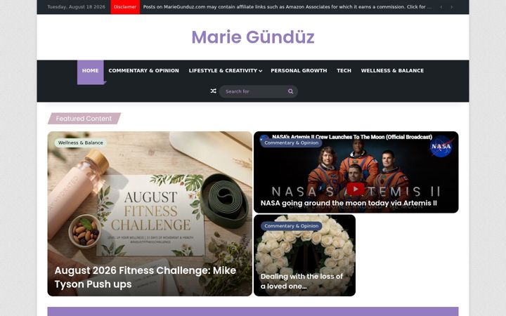 Screenshot of mariegunduz.com