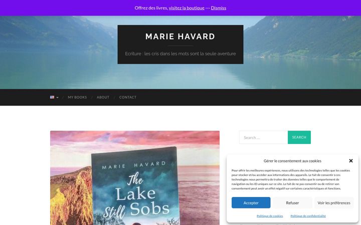 Screenshot of mariehavard.com