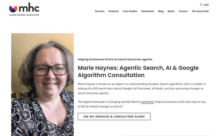 Screenshot of mariehaynes.com