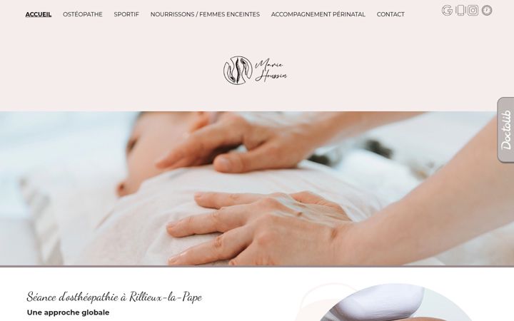 Screenshot of mariehoussin-osteopathe.fr