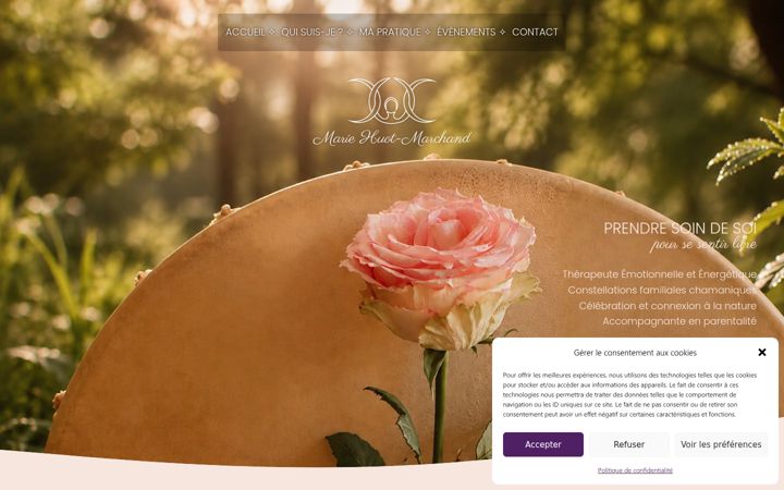 Screenshot of mariehuotmarchand.com