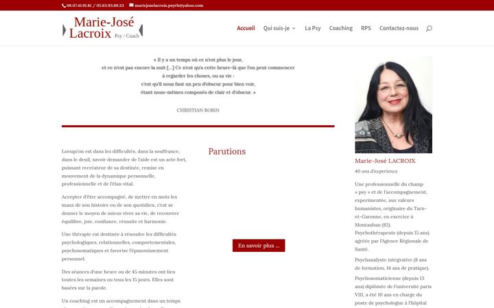 Screenshot of mariejoselacroixpsy.fr