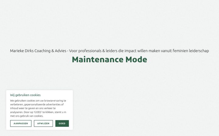 Screenshot of mariekedirkscoaching.nl