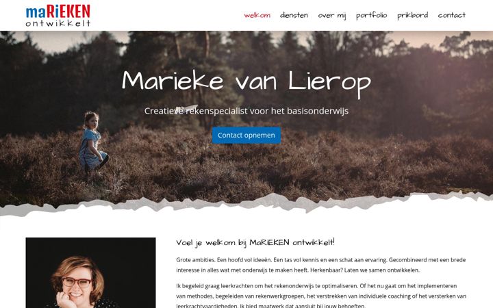 Screenshot di mariekenontwikkelt.nl