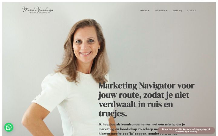 Screenshot of mariekevaandrager.nl