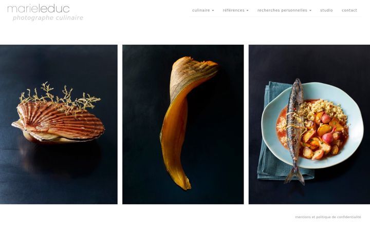 Screenshot of marieleduc.com