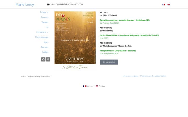 Screenshot of marieleroyphoto.com