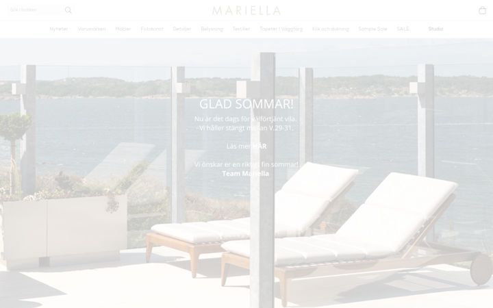 Screenshot of mariella.se