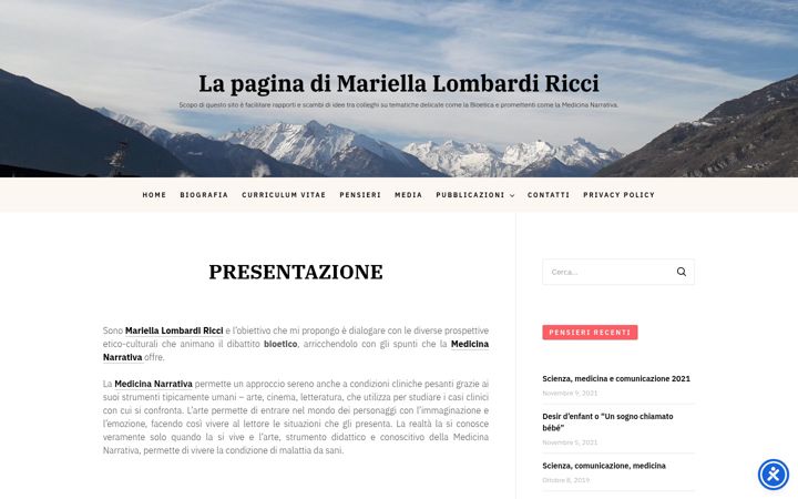 Screenshot of mariellalombardiricci.it
