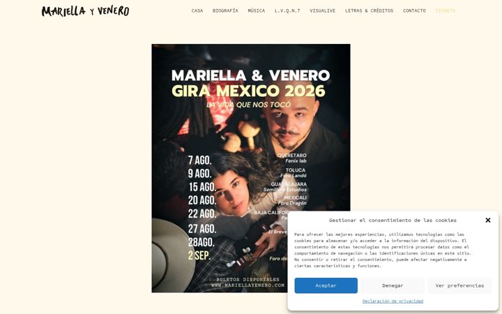 Screenshot of mariellayvenero.com