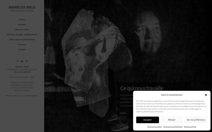Screenshot of marielsaniels-photo.com