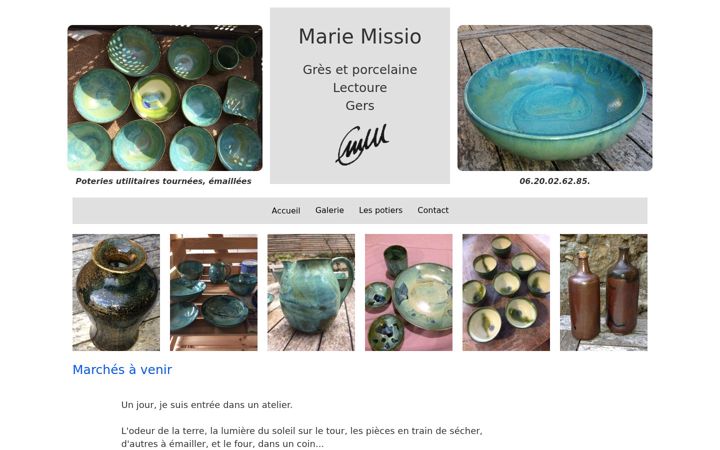 Screenshot of mariemissio.fr