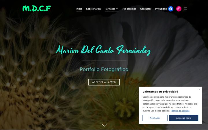 Screenshot of mariendelcanto.com