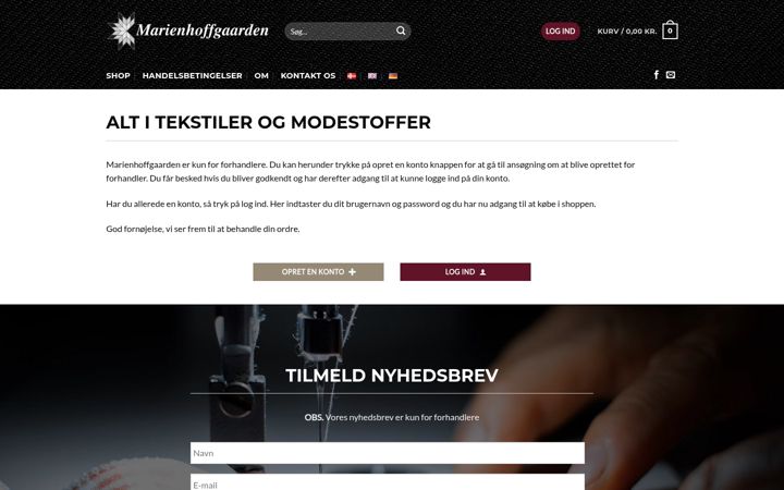 Screenshot of marienhoff.dk
