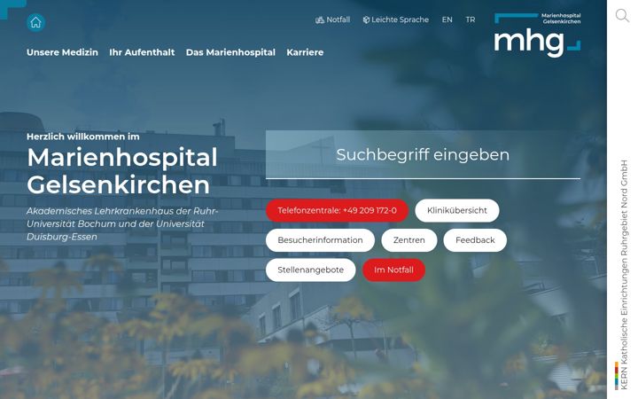 Ekrano kopija marienhospital.eu