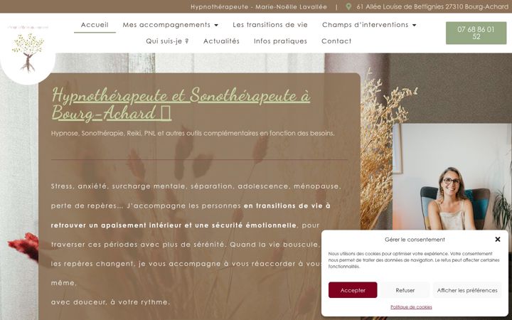 Screenshot of marienoelle-lavallee.fr