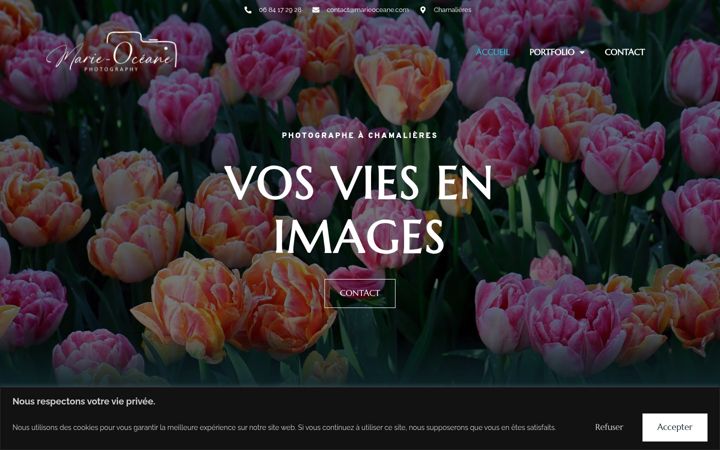 Screenshot of marieoceane.com