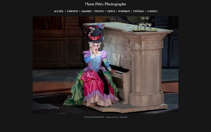 Screenshot of mariepetry.com