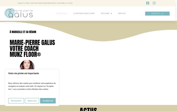 Screenshot of mariepierre-galus.com