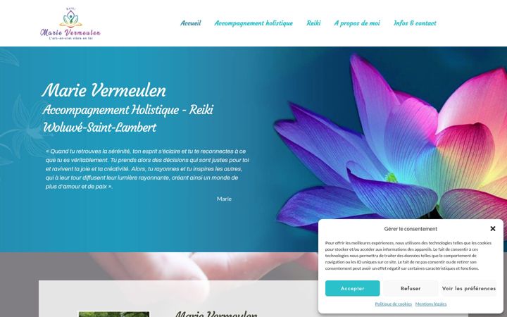 Screenshot of mariereiki.be