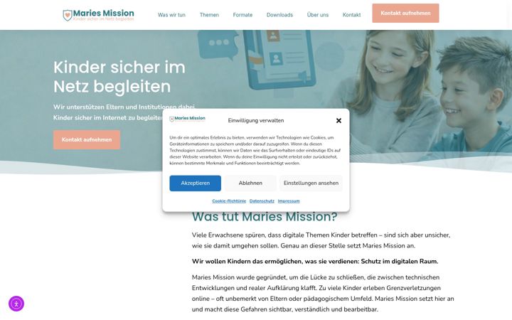 Screenshot of maries-mission.de
