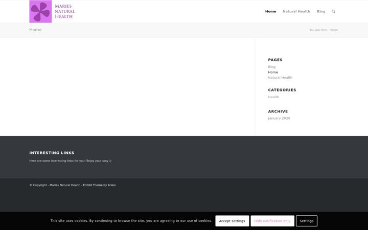 Screenshot of mariesnaturalhealth.com