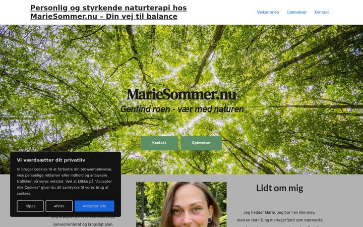 Screenshot of mariesommer.nu