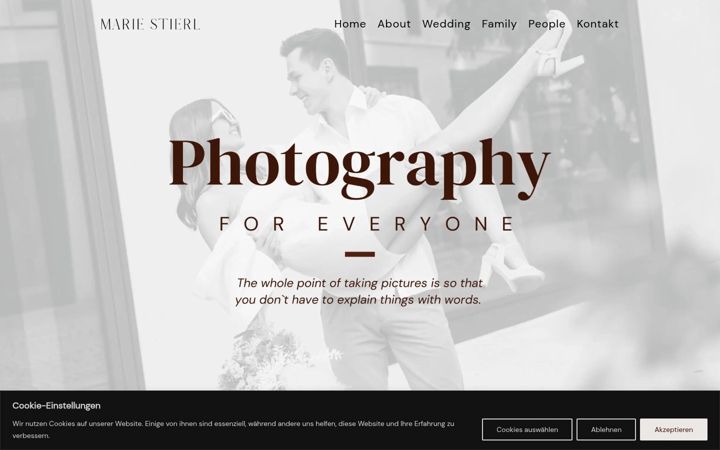 Screenshot of mariestierl-fotografie.de