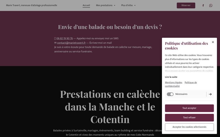 Screenshot of marietravert.fr