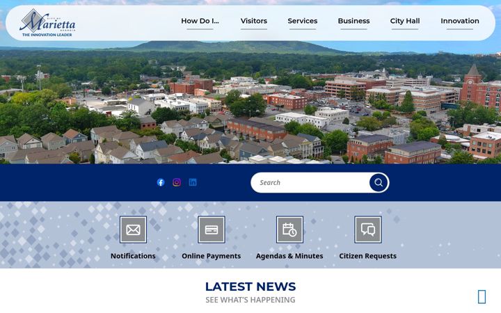 Screenshot of mariettaga.gov