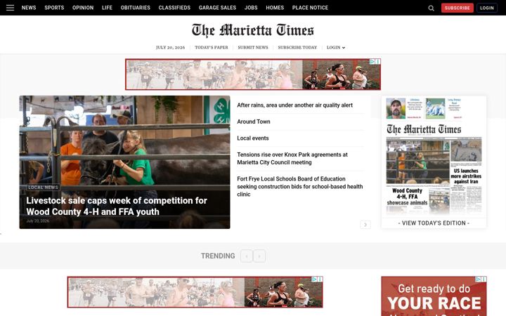 Screenshot of mariettatimes.com