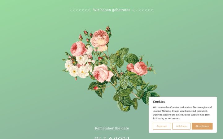 Screenshot of marieundpatrick.de