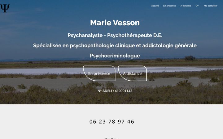 Screenshot of marievesson.fr